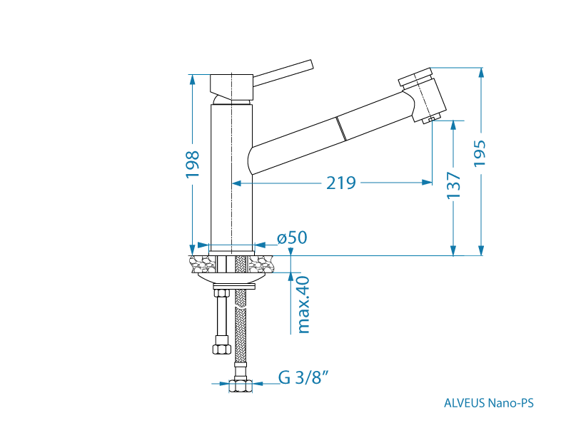 Dimenzije armature Nano Alveus